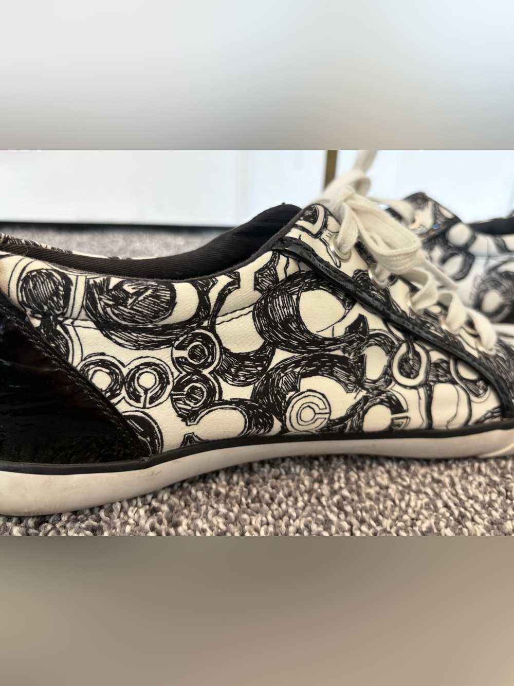Coach Barrett signature Canvas Logo Print Low Top Sneakers - Picture 9 of 10
